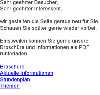 Sehr geehrter Besucher, Sehr geehrter Interessent,  wir gestalt